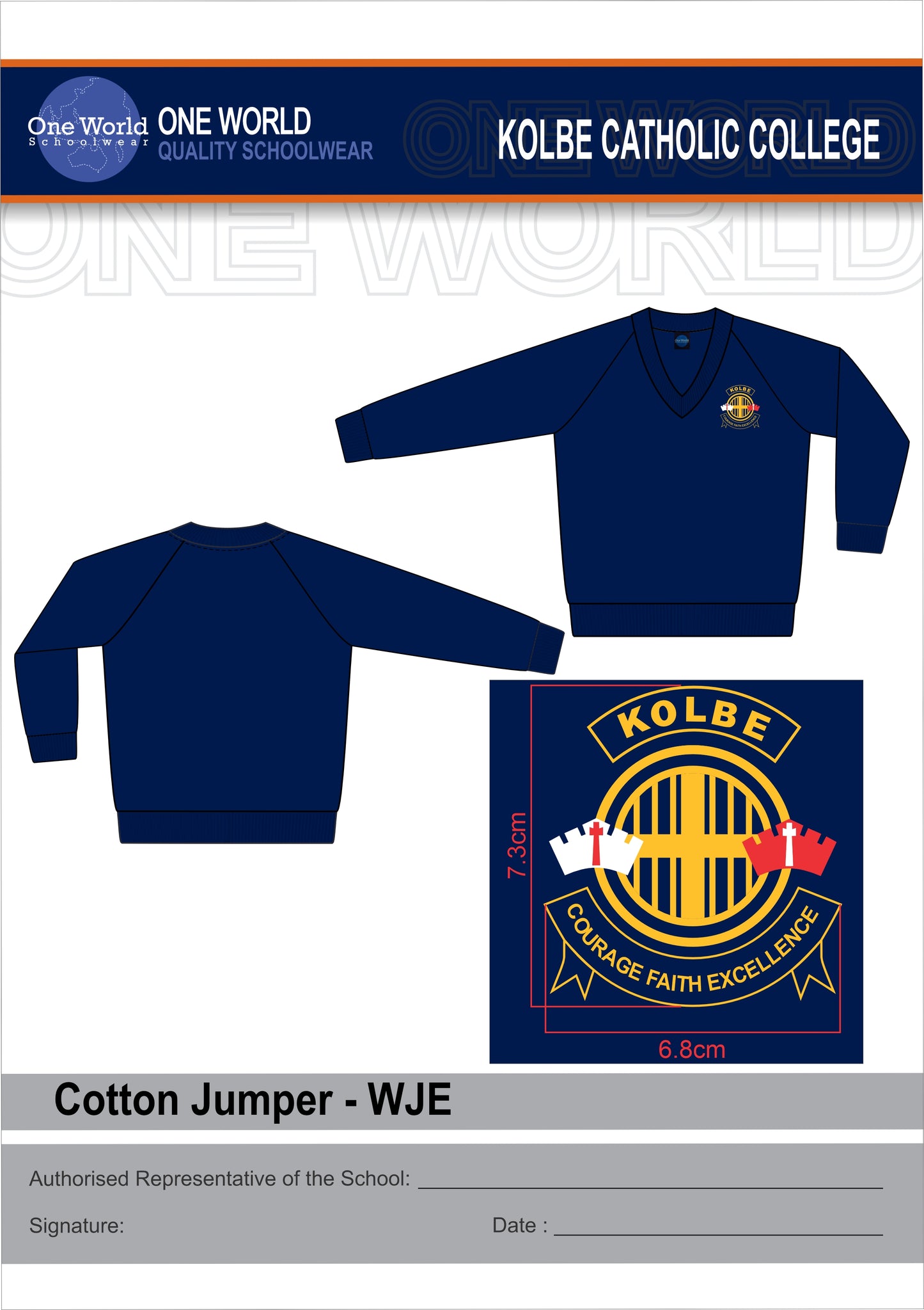 Jumper - Navy Poly Cotton